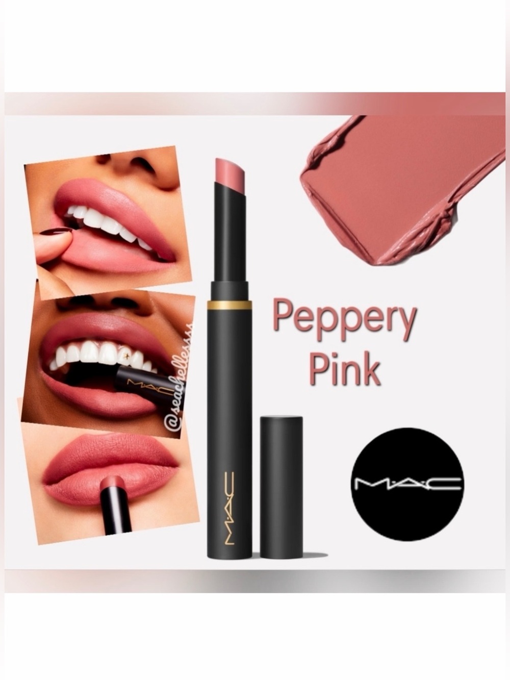 Mac Cosmetics Powder Kiss Velvet Blur Slim Stick | Peppery Pink | Brand New
